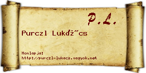 Purczl Lukács névjegykártya